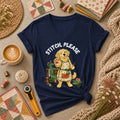 Stitch Please Golden Retriever Sewing Machine Women's V-Neck