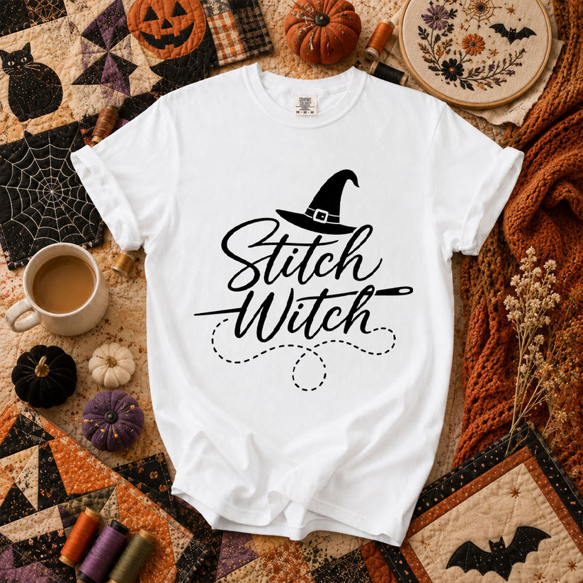 Stitch Witch Halloween T-Shirt - White