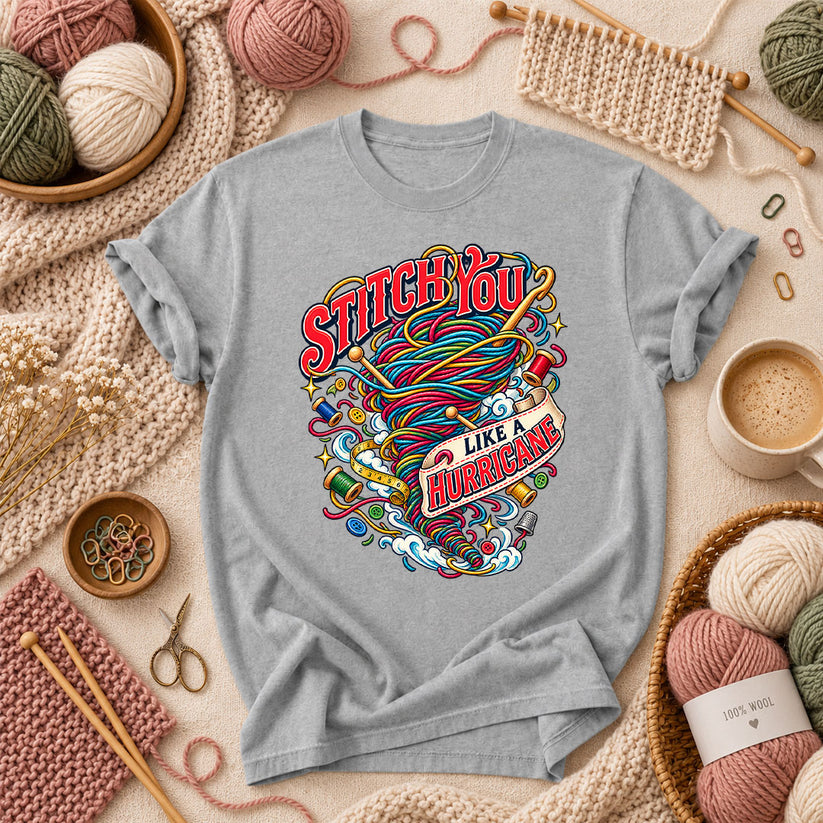 Stitch You Like A Hurricane T-Shirt - Athletic Heather