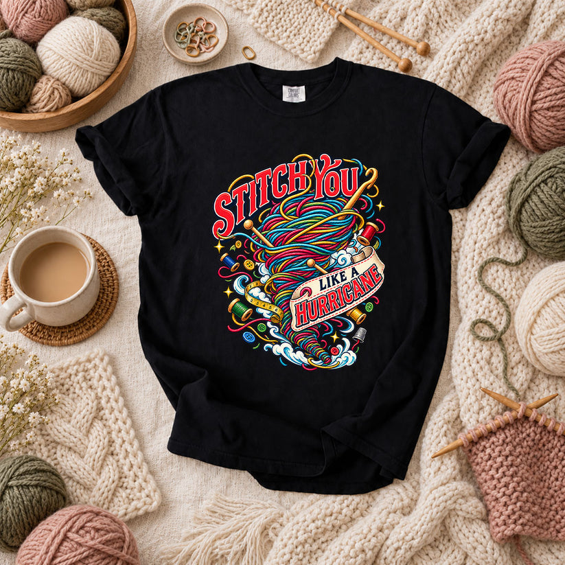 Stitch You Like A Hurricane T-Shirt - Black