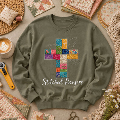 Stitched Prayers Long Sleeve - Military Green