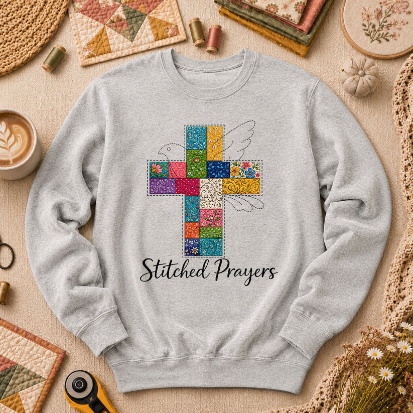 Stitched Prayers Long Sleeve - Sport Grey