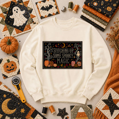 Stitching Up Some Spooky Magic Long Sleeve - Natural