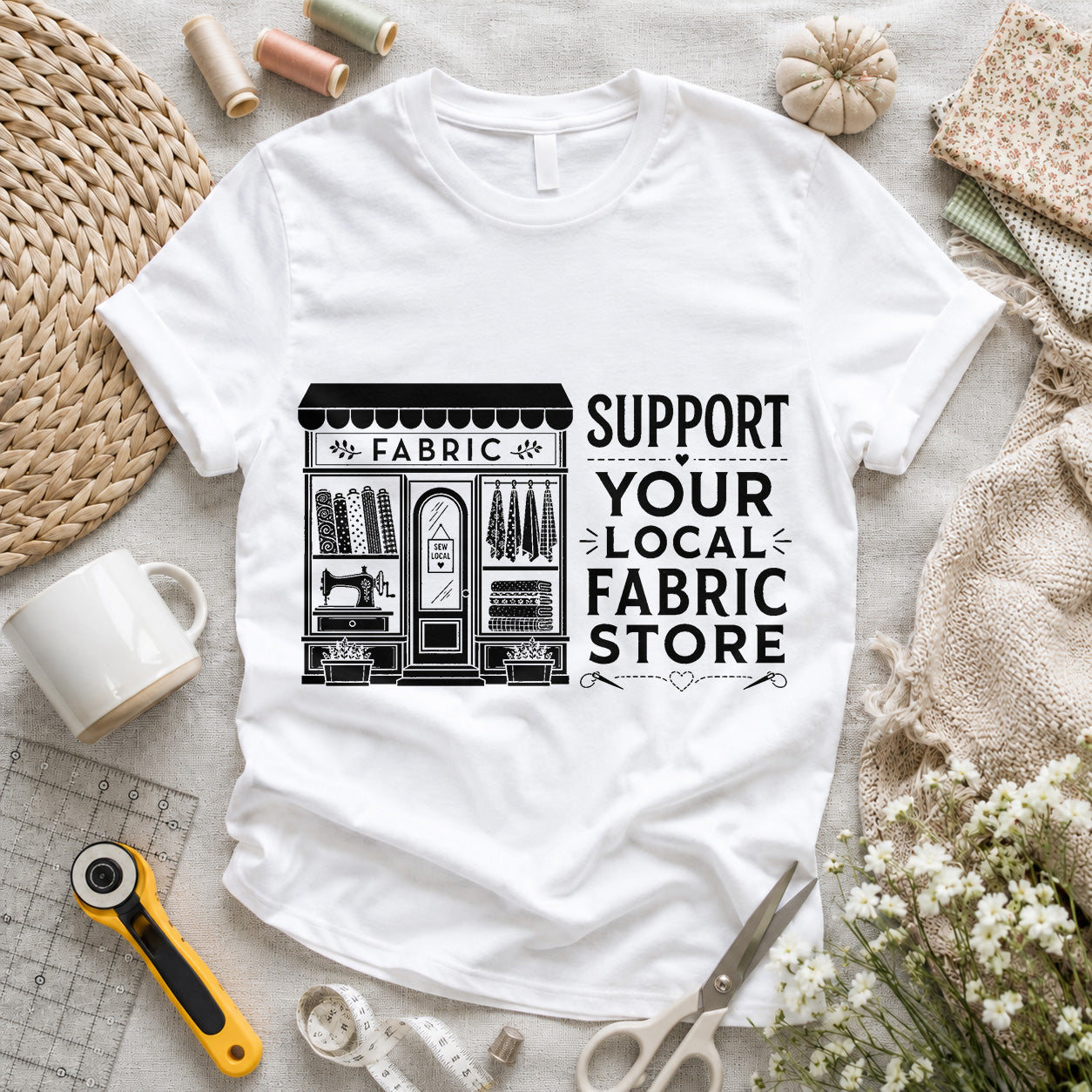 Support Your Local Fabric Store T-shirt