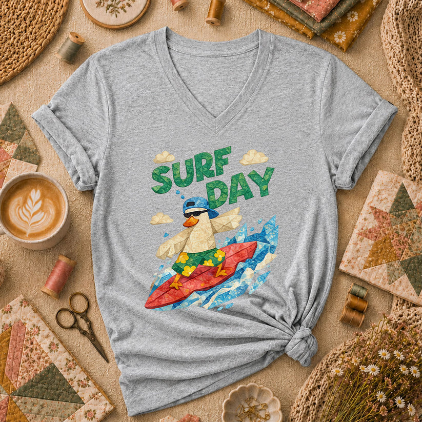 SurfDay Women's V-Neck - Sport Grey