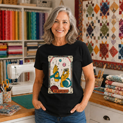 The Seamstress Tarot Card Colorful T-shirt
