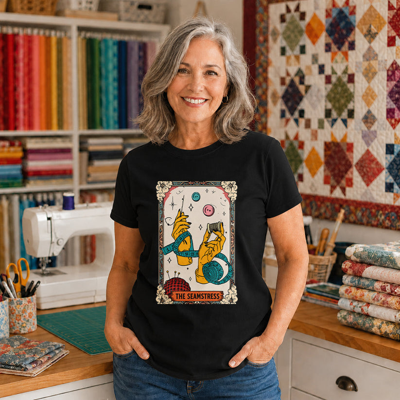The Seamstress Tarot Card Colorful T-shirt