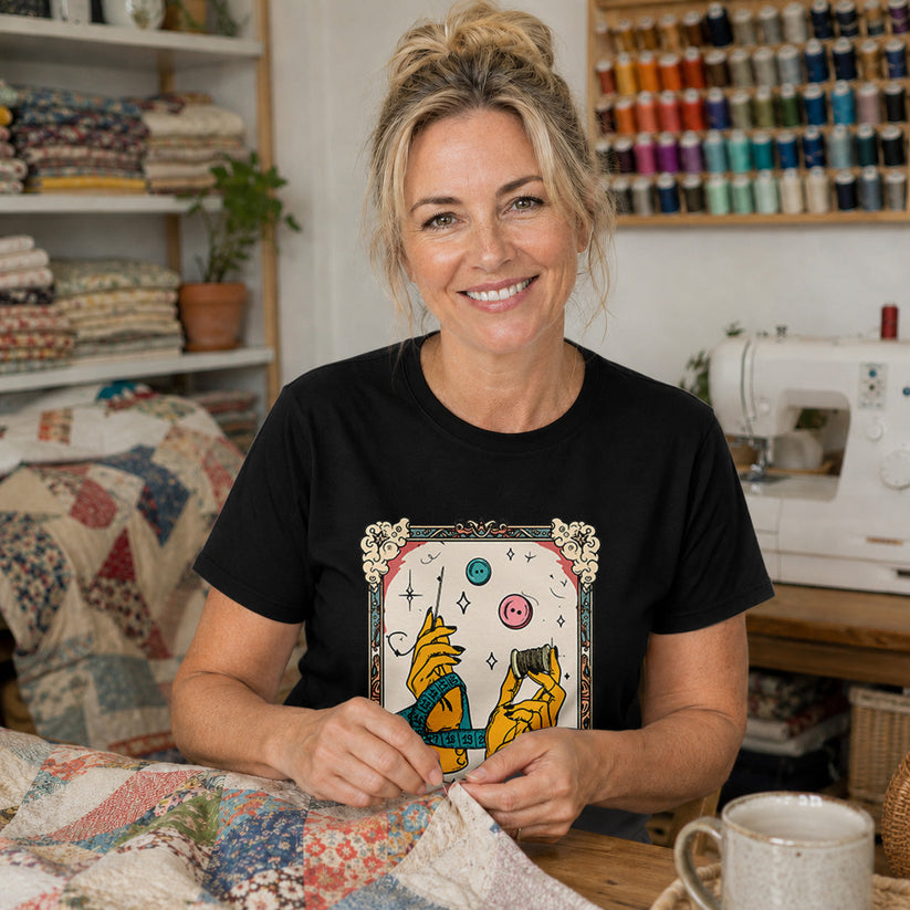 The Seamstress Tarot Card Colorful T-shirt