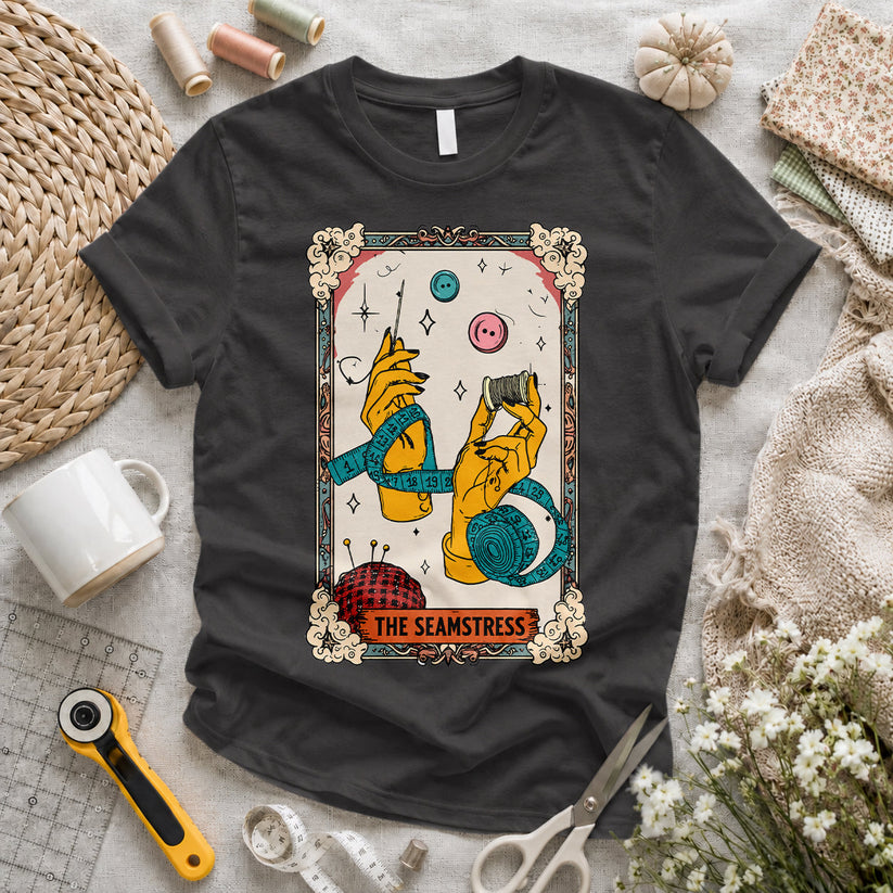 The Seamstress Tarot Card Colorful T-shirt