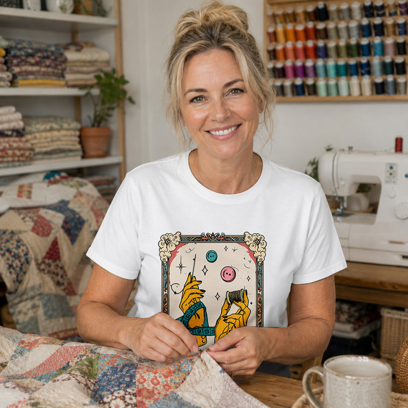 The Seamstress Tarot Card Colorful T-shirt