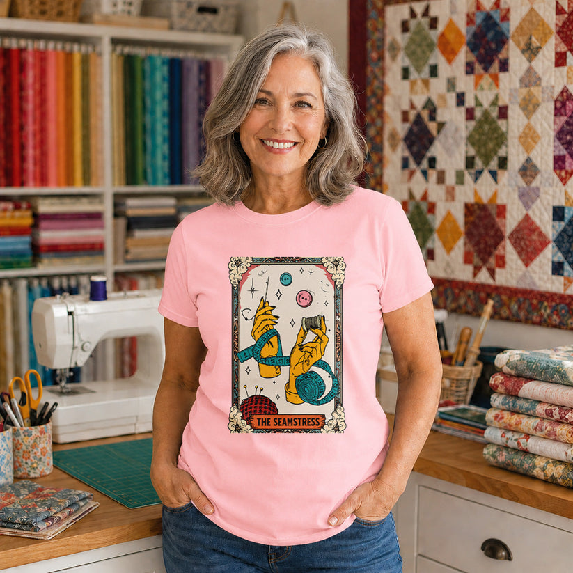 The Seamstress Tarot Card Colorful T-shirt
