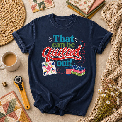 That Can Be Quilted Out T-Shirt - Navy