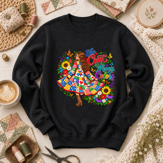 The Coat Of Many Colors Patchwork Long Sleeve - Black