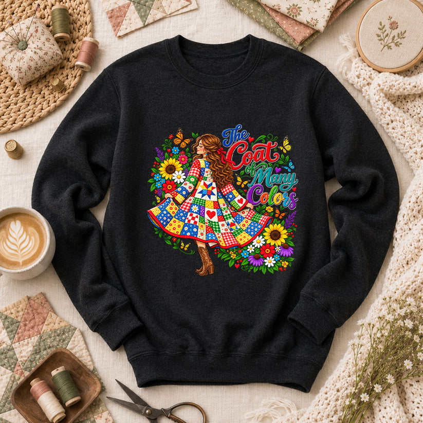 The Coat Of Many Colors Patchwork Long Sleeve - Black