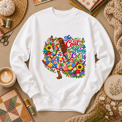 The Coat Of Many Colors Patchwork Long Sleeve - White