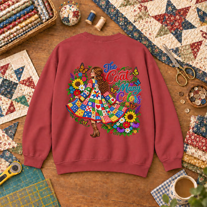 The Coat Of Many Colors Patchwork Sweatshirt - Garnet