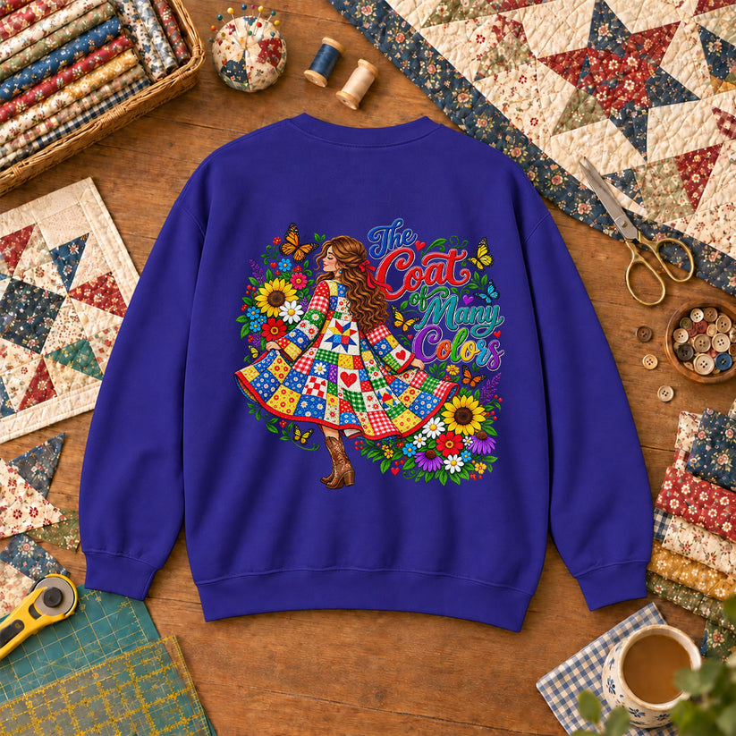 The Coat Of Many Colors Patchwork Sweatshirt - Royal