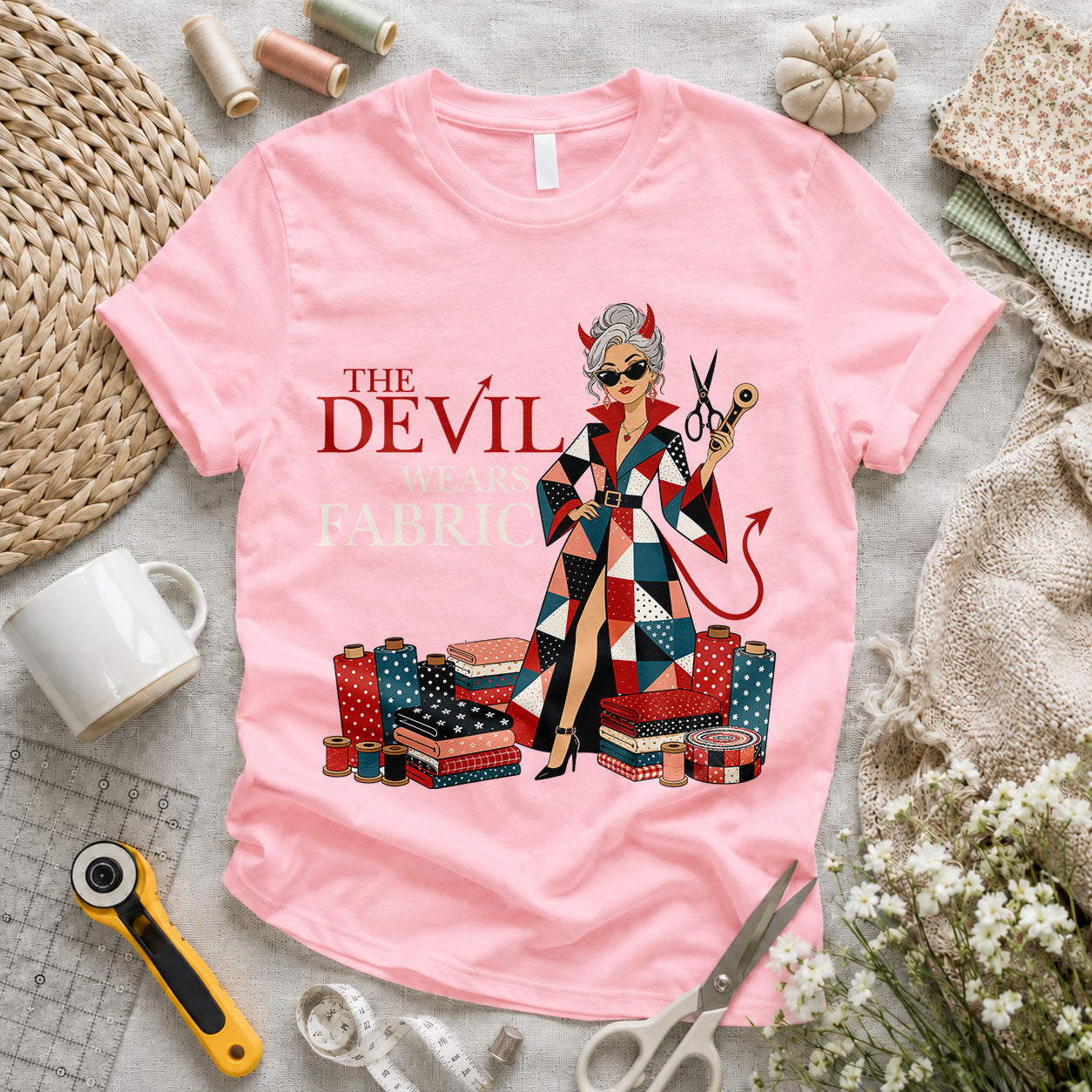 Devil Pink Flatlay
