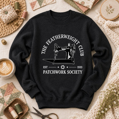 The Featherweight Club Patchwork Society 1933 Long Sleeve - Black