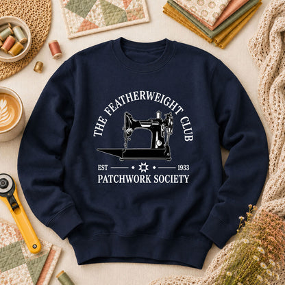 The Featherweight Club Patchwork Society 1933 Long Sleeve - Navy