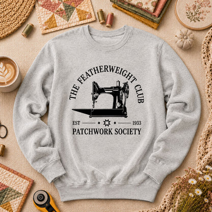 The Featherweight Club Patchwork Society 1933 Long Sleeve - Sport Grey