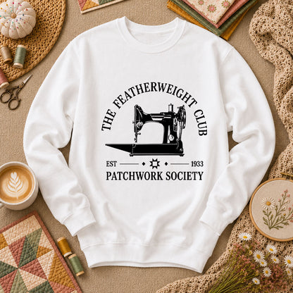 The Featherweight Club Patchwork Society 1933 Long Sleeve - White