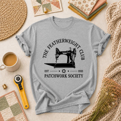The Featherweight Club Patchwork Society 1933 T-Shirt - Athletic Heather