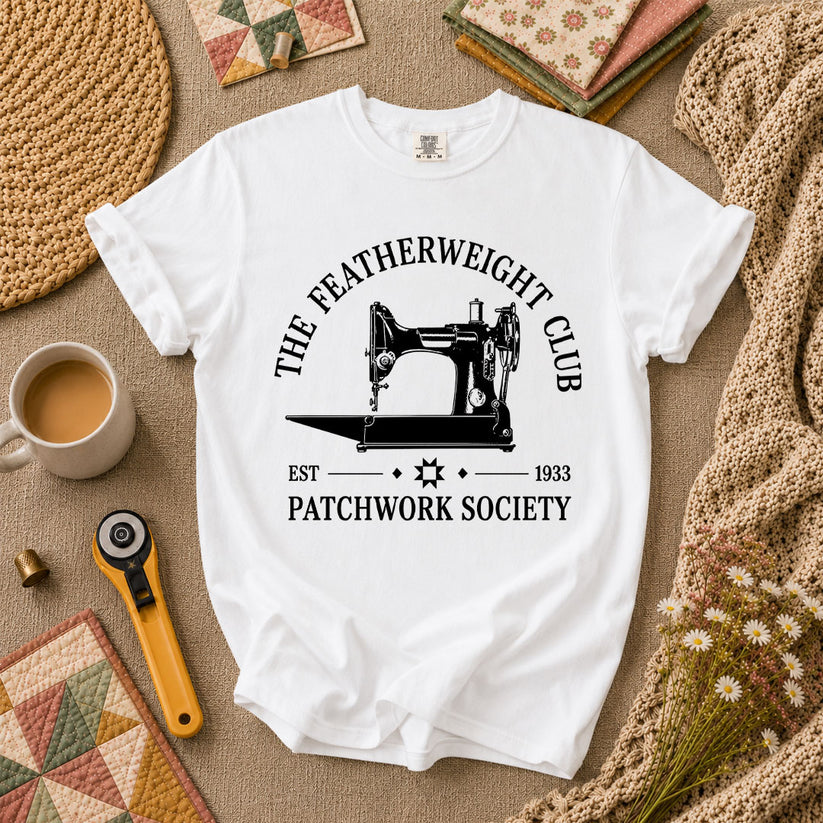 The Featherweight Club Patchwork Society 1933 T-Shirt - White