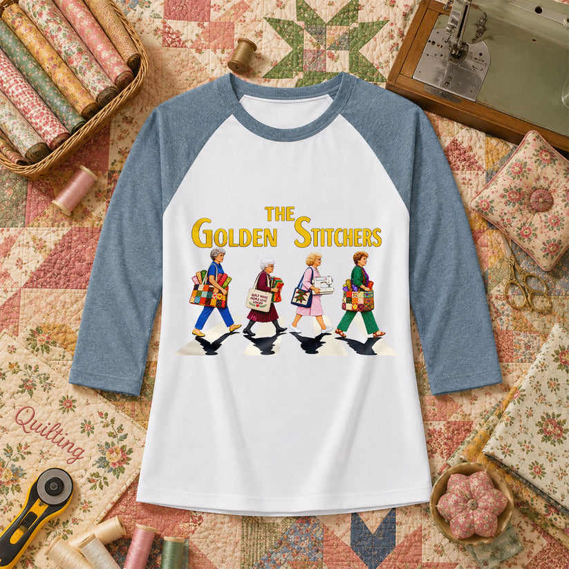 The Golden Stitchers Abbey Road Quilting Grannies Raglan Sleeve - Denim