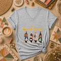 The Golden Stitchers Abbey Road Quilting Grannies Women's V-Neck