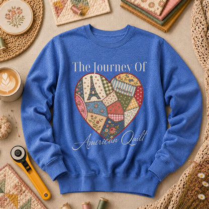 The Journey Of American Quilt Long Sleeve - Heather True Royal