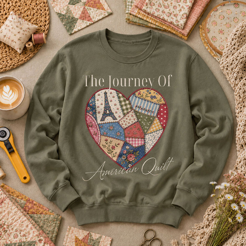 The Journey Of American Quilt Long Sleeve - Military Green