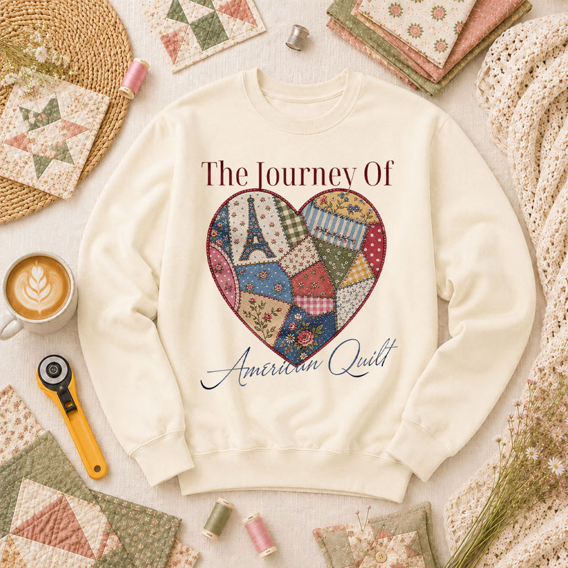 The Journey Of American Quilt Long Sleeve - Natural