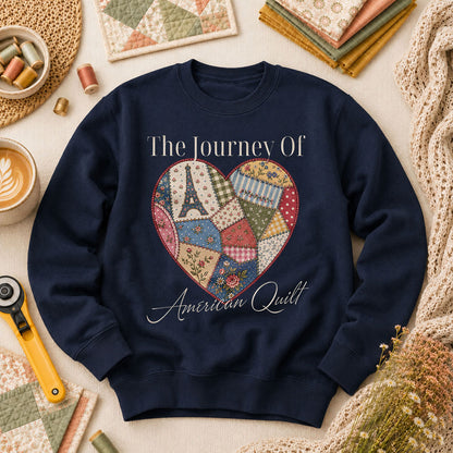 The Journey Of American Quilt Long Sleeve - Navy