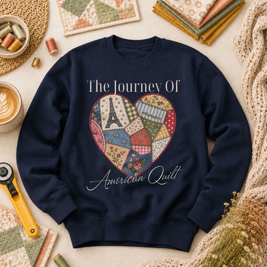 The Journey Of American Quilt Long Sleeve - Navy