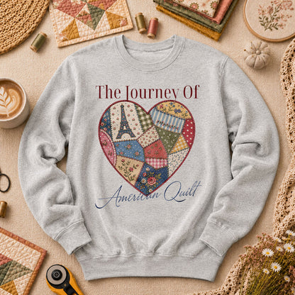 The Journey Of American Quilt Long Sleeve - Sport Grey
