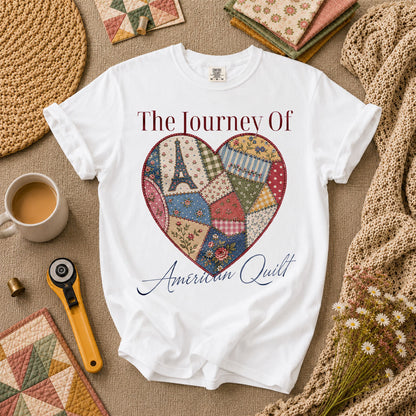 The Journey Of American Quilt T-Shirt - White