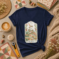 The Quilter Tarot Card Bunny Quilting Vintage Women's V-Neck