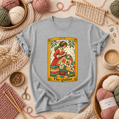 The Quilter Tarot Card T-Shirt - Athletic Heather