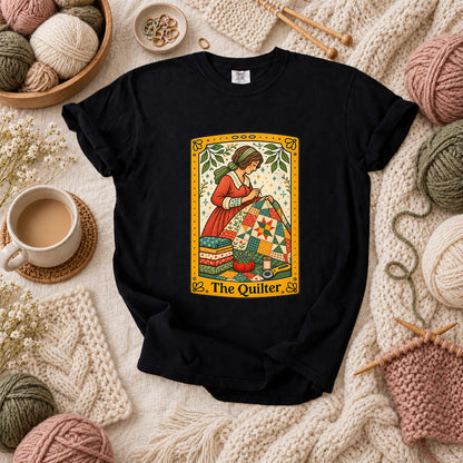 The Quilter Tarot Card T-Shirt - Black