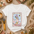 The Quilter Tarot Card XI Sewing Tools Women's V-Neck