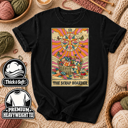 The Scrap Hoarder Tarot Card T-Shirt - Black