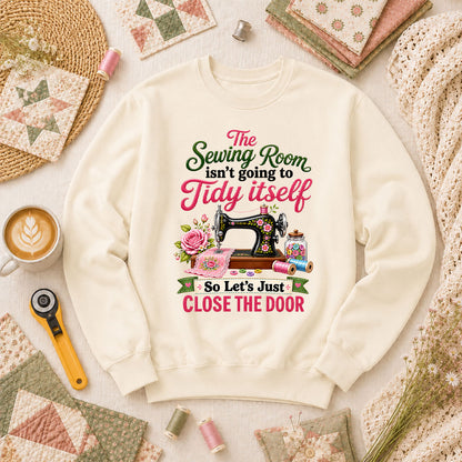 The Sewing Room Isn't Going To Tidy Itself Long Sleeve - Natural