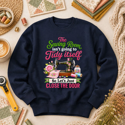 The Sewing Room Isn't Going To Tidy Itself Long Sleeve - Navy