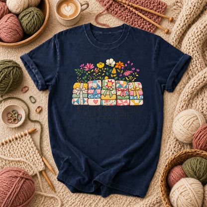There Is No Such Thing As Too Many Quilts T-Shirt - Navy
