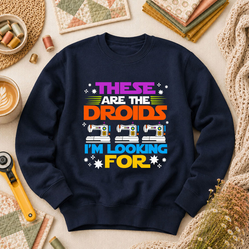 These Are The Droids I'm Looking For Sewing Machine Long Sleeve - Navy