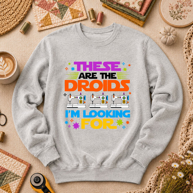 These Are The Droids I'm Looking For Sewing Machine Long Sleeve - Sport Grey