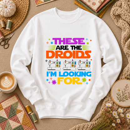 These Are The Droids I'm Looking For Sewing Machine Long Sleeve - White