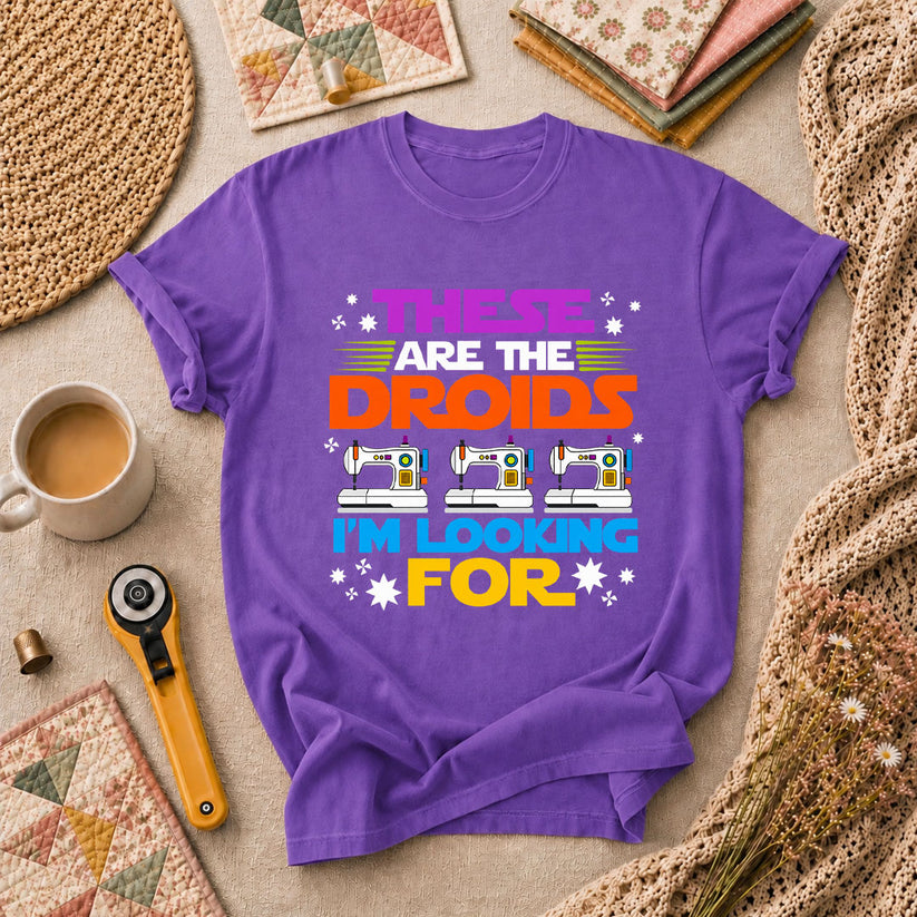 These Are The Droids I'm Looking For Sewing Machine T-Shirt - Heather Team Purple