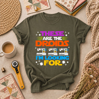 These Are The Droids I'm Looking For Sewing Machine T-Shirt - Military Green